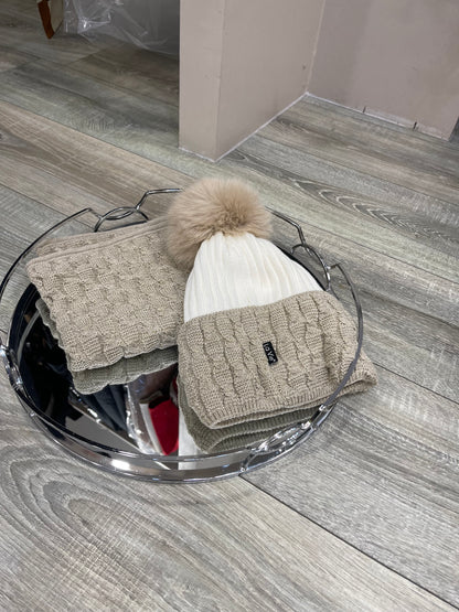 BEATA CREAM  HAT SET