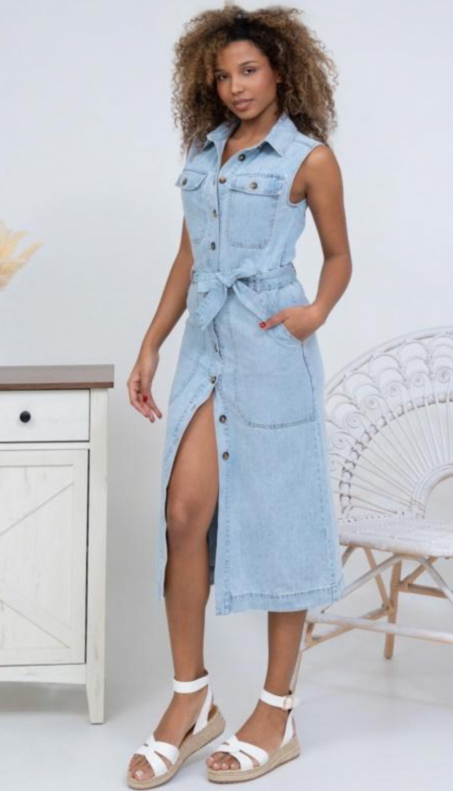 EVIE DENIM DRESS