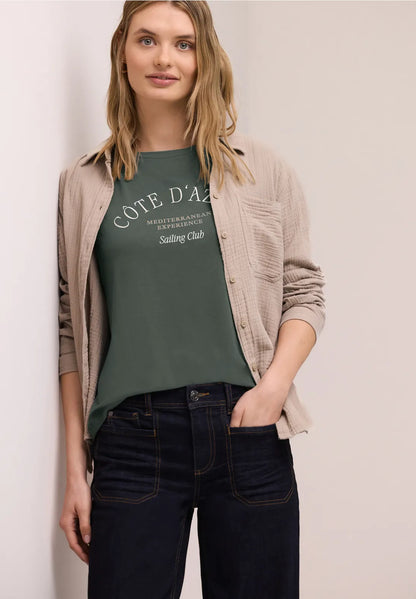CHERRY KHAKI TEE