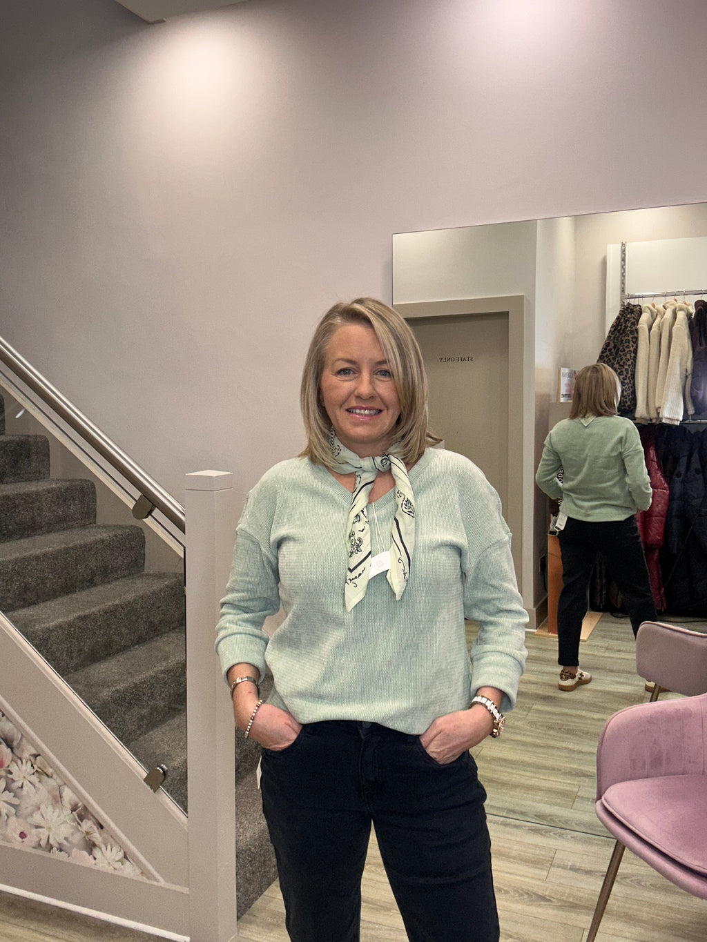 SASKIA MINT SWEATER