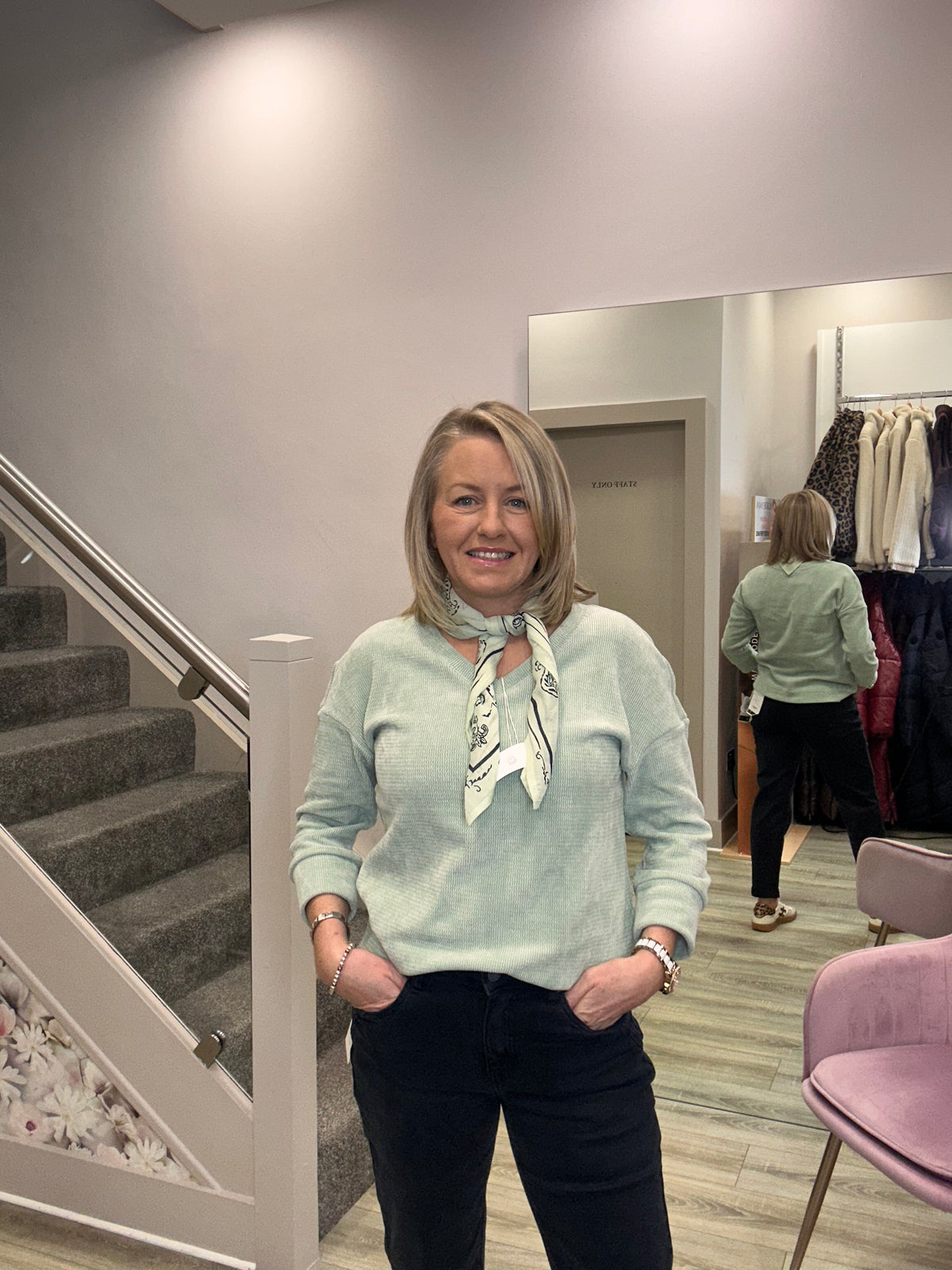 SASKIA MINT SWEATER