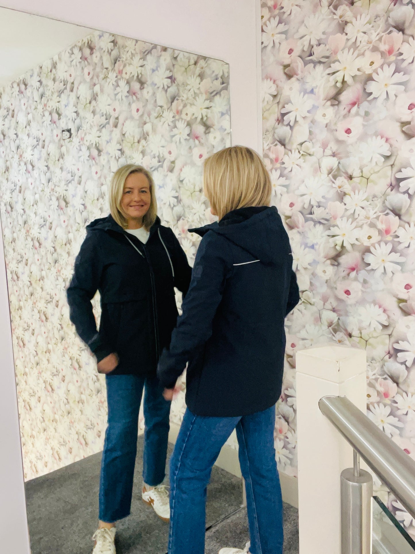SHELL NAVY  COAT