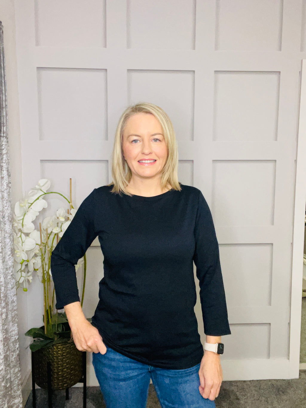 BOATNECK BLACK TOP