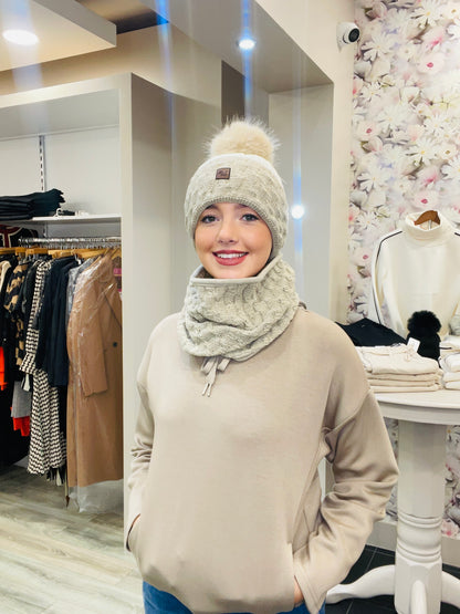 BEATA CREAM  HAT SET