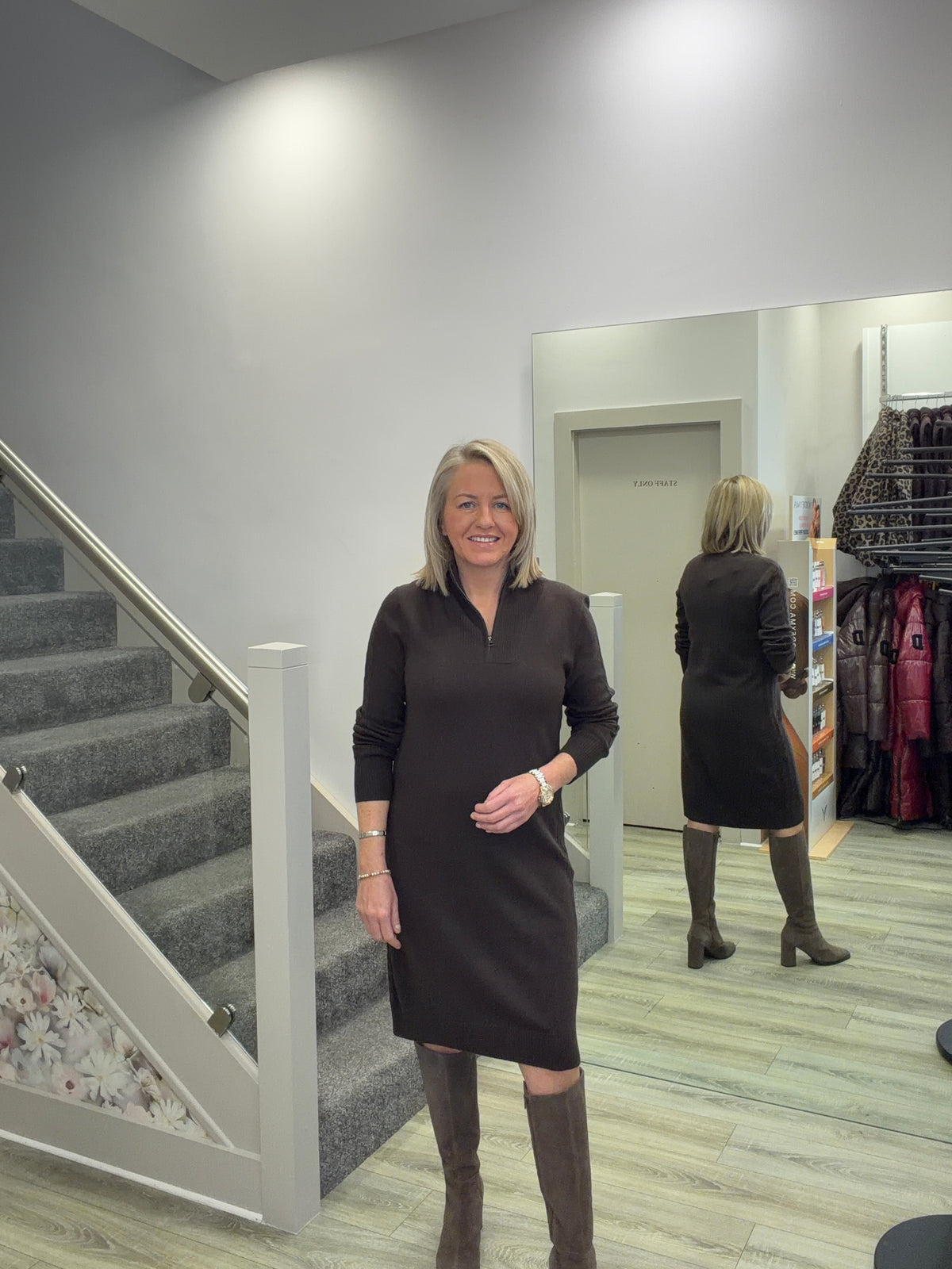 ANNA BROWN DRESS