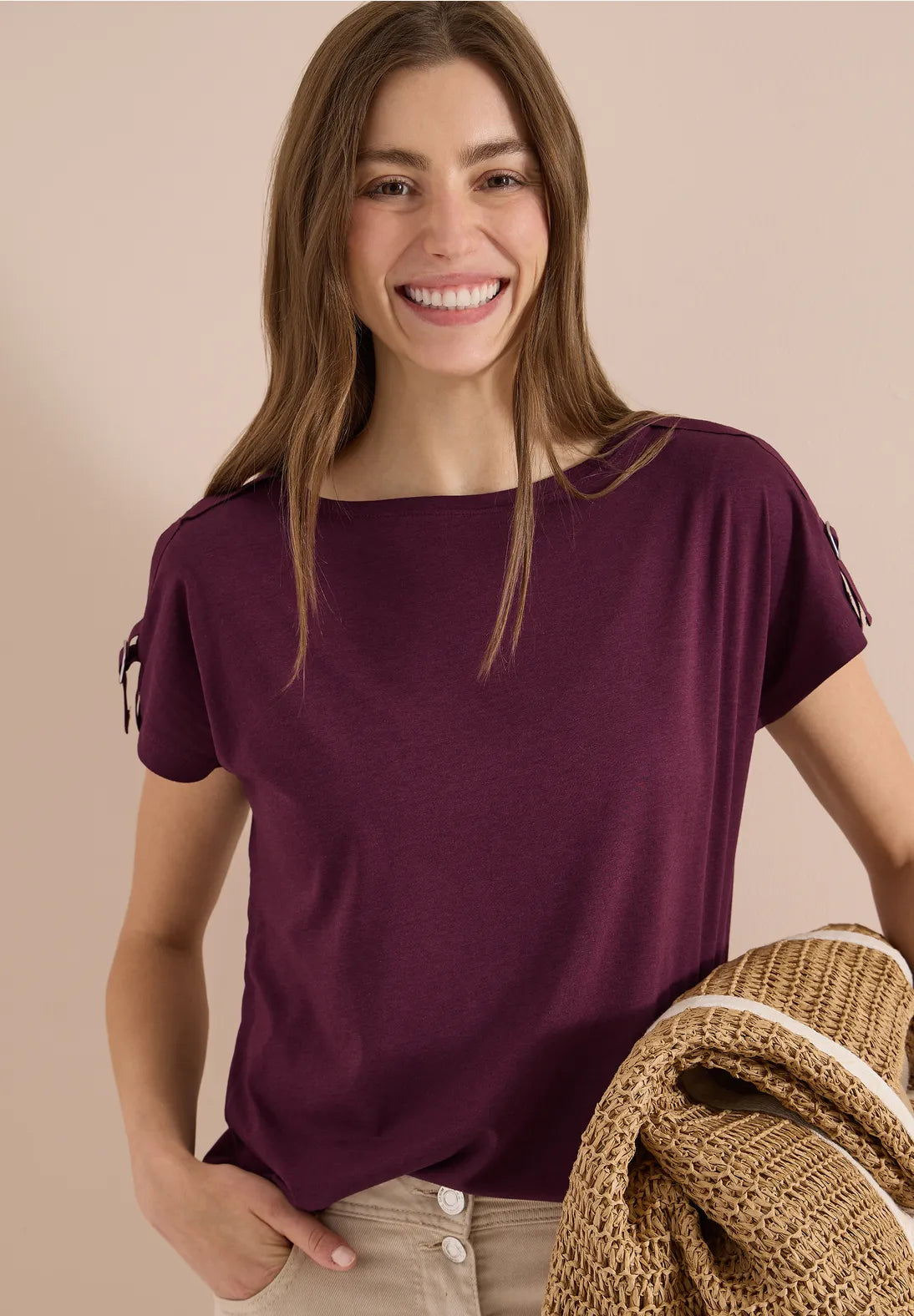 CALLIE WINE TEE