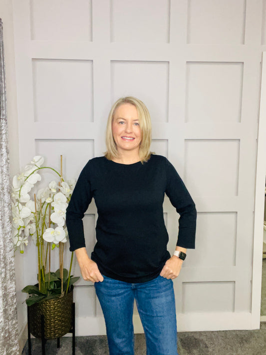 BOATNECK BLACK TOP