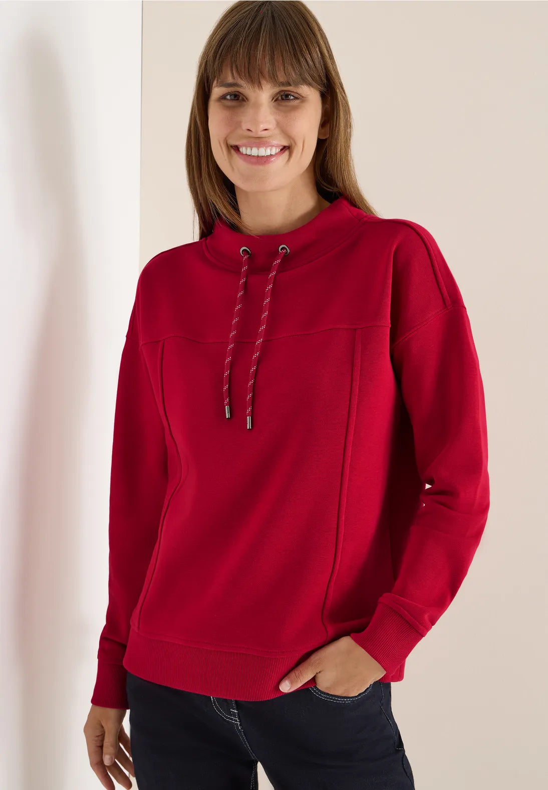 ABBEY RASPBERRY RED SWEATER