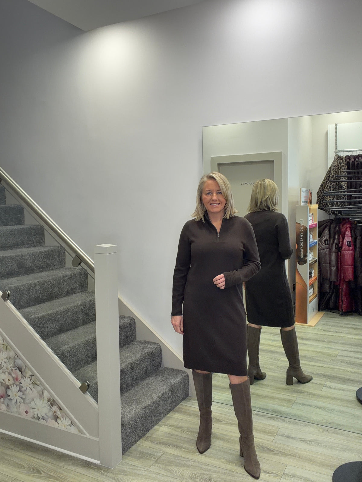 ANNA BROWN DRESS