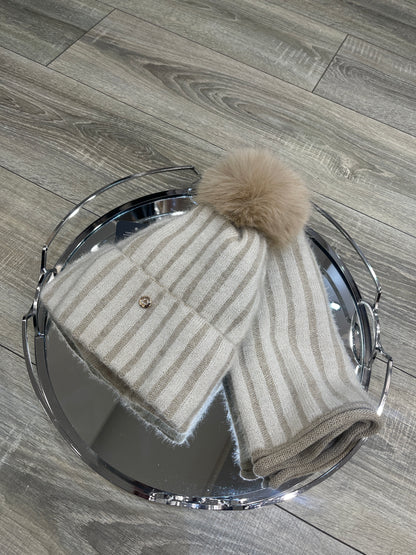 KARINA CREAM HAT SET