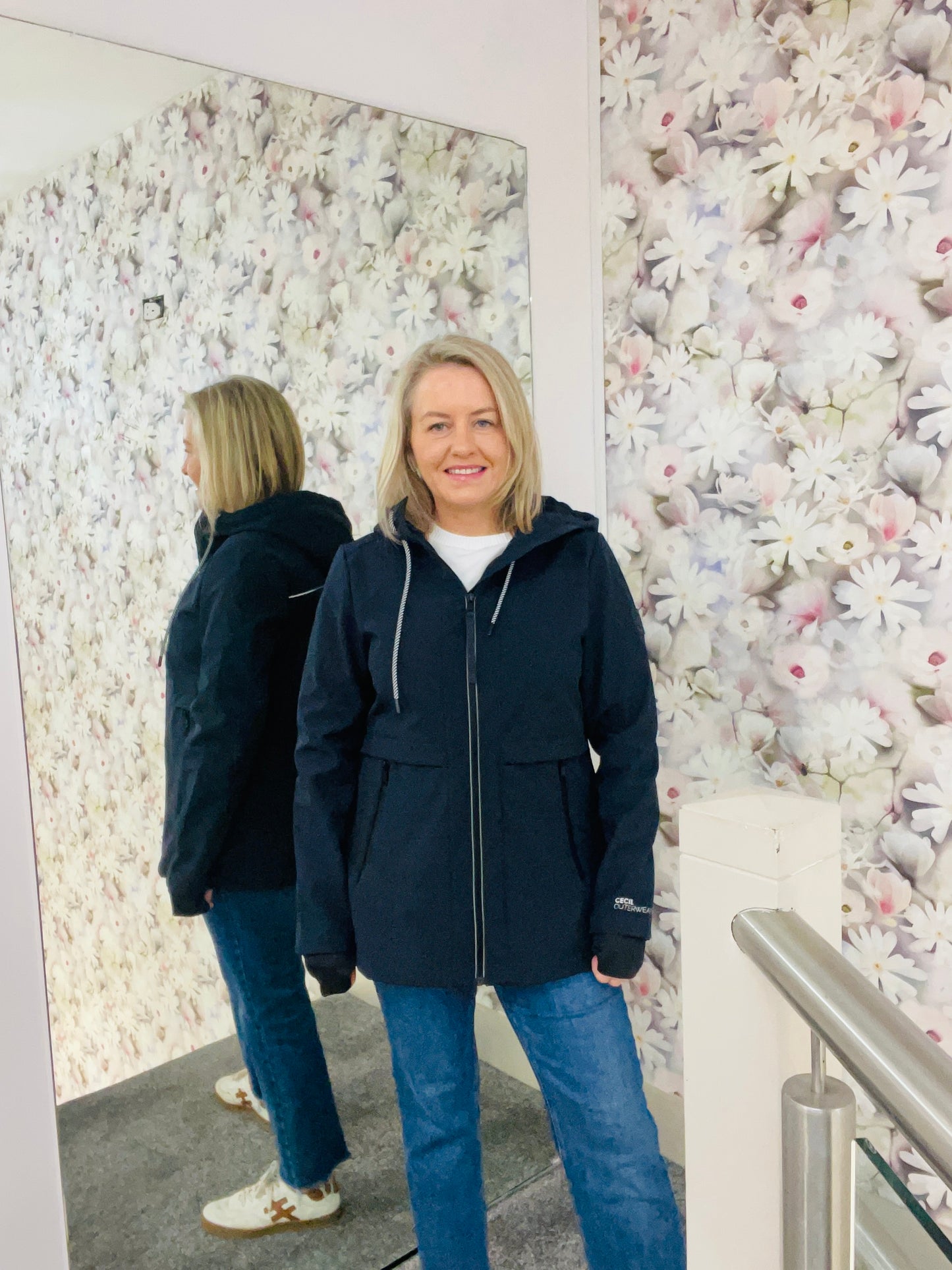 SHELL NAVY  COAT